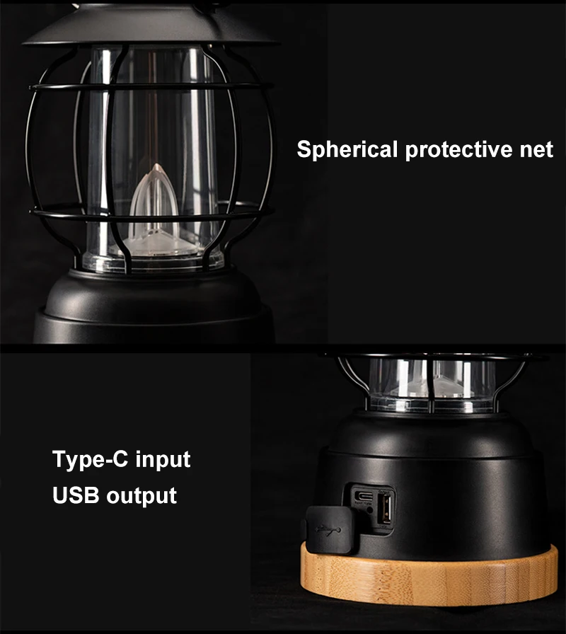 Portable LED Hand Lamp IPX4 waterproof Rechargeable Camping Lantern Outdoor Bright Camping Light