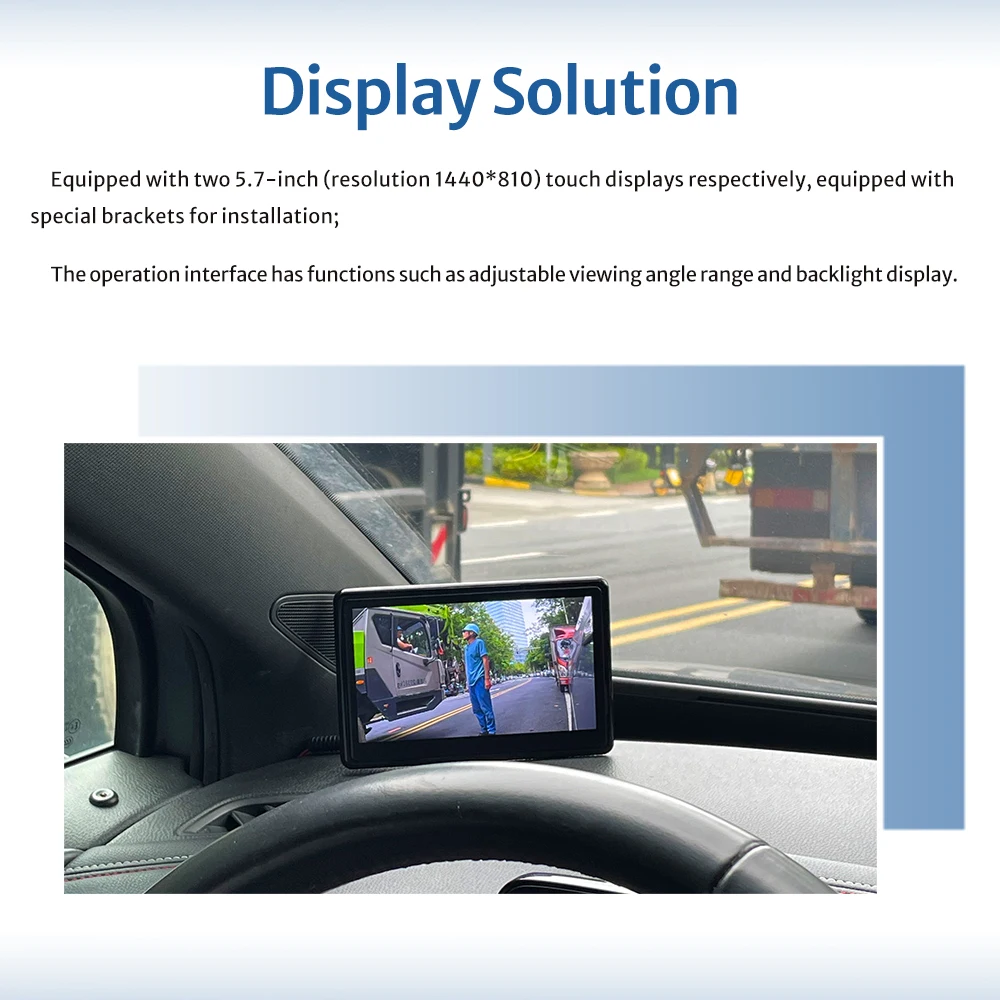 Digital Side View Mirror Camera System Safe Driving Assistance AHD Waterproof Side Mirror Camera Kit Dual Monitors