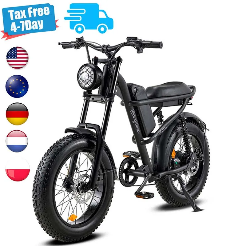 Full Suspension Electric Fat Tire Bike Fat Tire Ebike 20Inches Fatbike 50km E-Bikes Original Fat Tire Electric Bicycle