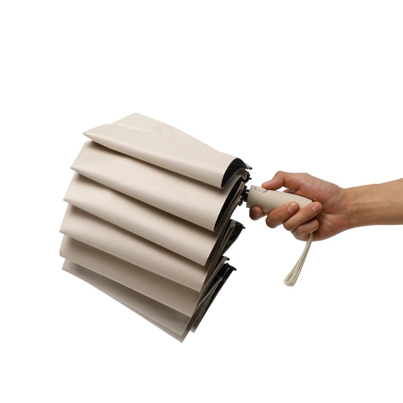 Promotional strong windproof sunshade full automatic 3 folding logo compact umbrella gift sun umbrella with logo