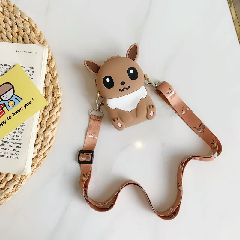 Мультяшный милый детский рюкзак для Чармандера сумка-мессенджер Eevee миниатюрный силиконовый кошелек с монетницей детей