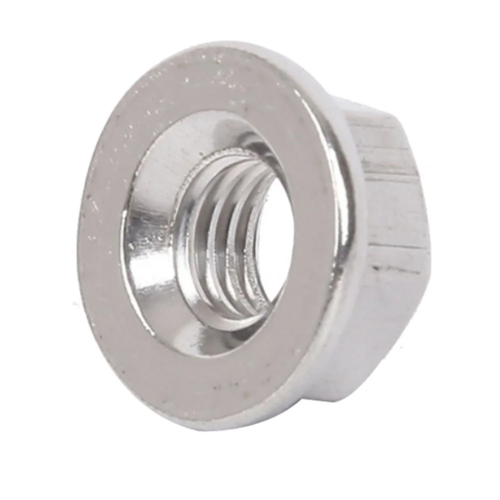 Flange nut zinc plated quick heavy hexagon insert stainless steel m2 m6 m8 m10 m12 m28 hex nylon lock hex flange nut