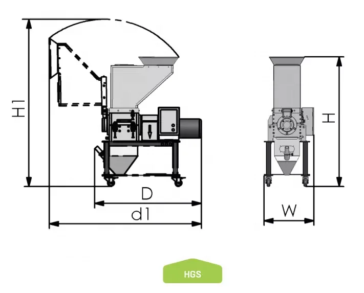 Durable HUARE HGS350 Crusher Machine Tyre Recycle Plastic Crush Machine Plastic Granules Making Machine