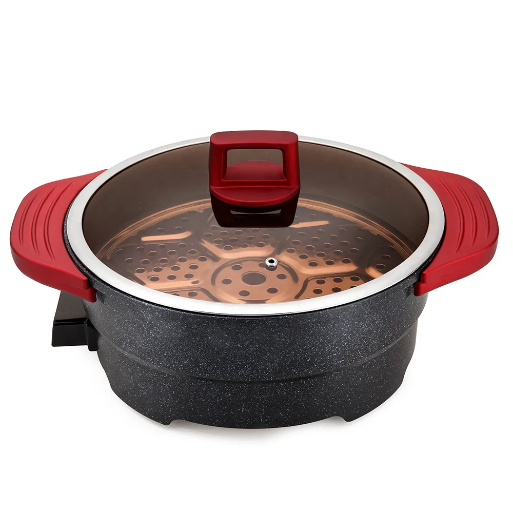 Classic Household Kitchen Appliance Electric Hotpot Non-stick pan skillets hot pot for sale and cooking