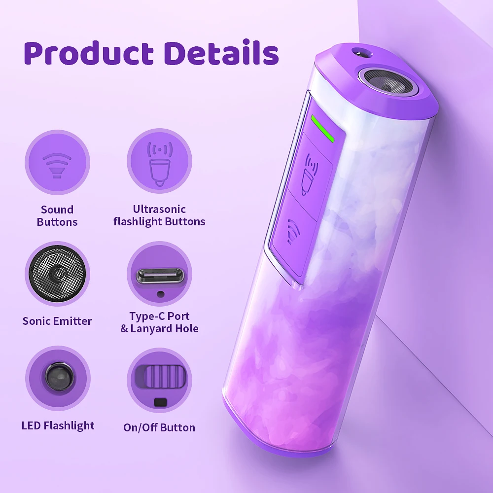 Handhold Ultrasonic Rechargeable Dog Bark Deterrent Device Anti Barking Repeller Stop Bark Training Device