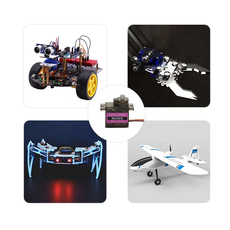 Micro MG90 9g Metal Gear Servo Analog Servo Motor 4.8V-6V Tower Pro MG90S For RC Helicopter Planes Aircraft Boat Car