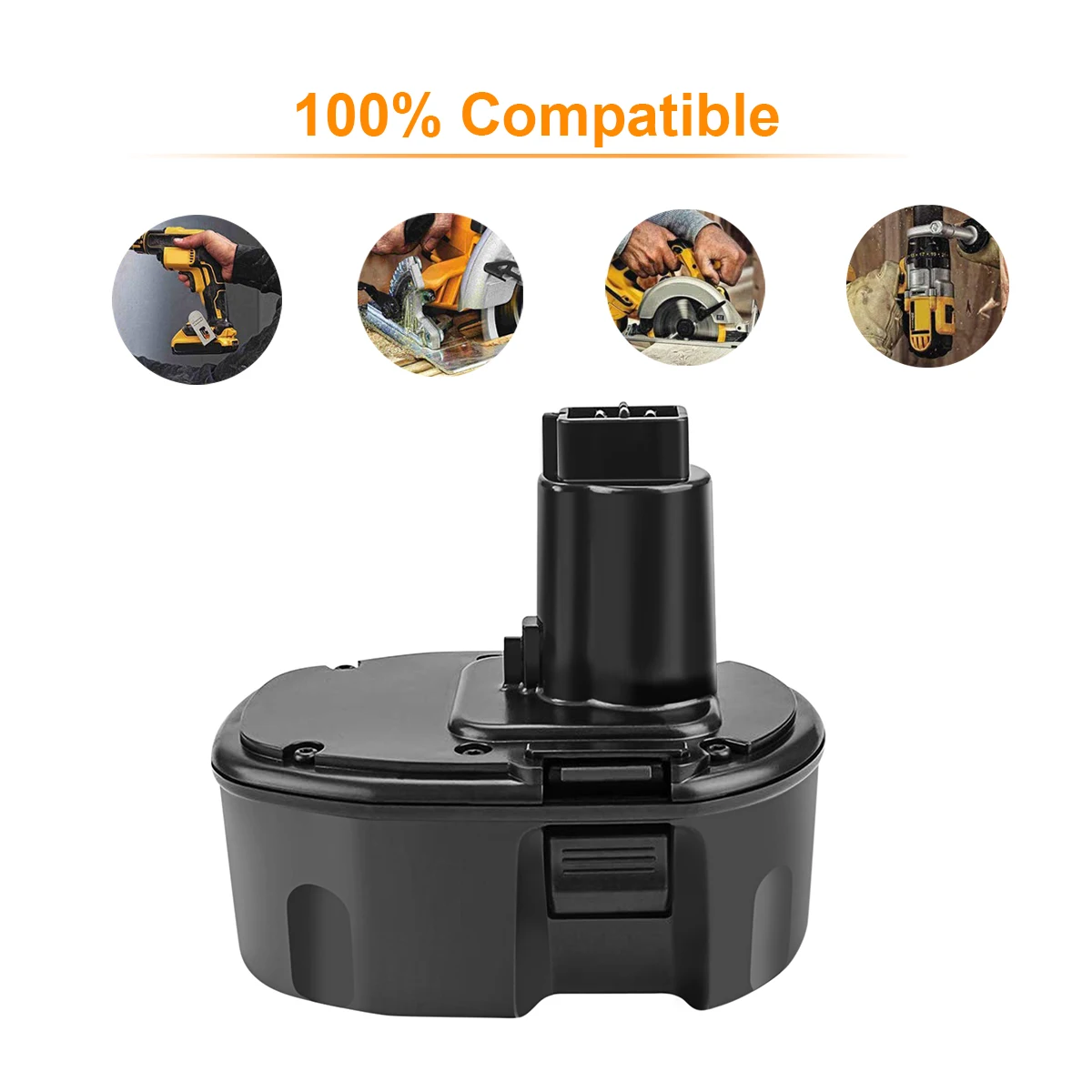 Battery for  Dewalts 14.4V Ni-CD 2000mAh Power tools Rechargeable replacement Battery for DEWALTs DC9091 2.0Ah DE9094 DE9094