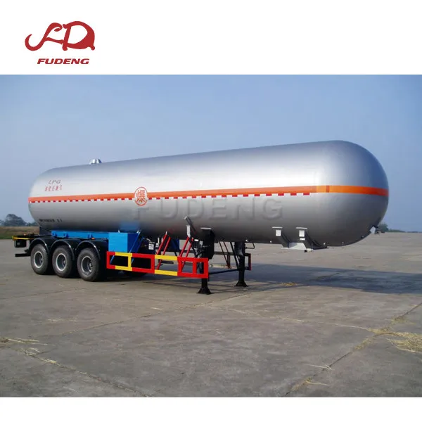  Хорошая цена 3 оси 59CBM LPG цистерна для перевозки бензина полуприцеп грузовик с прицепом 25 тонн