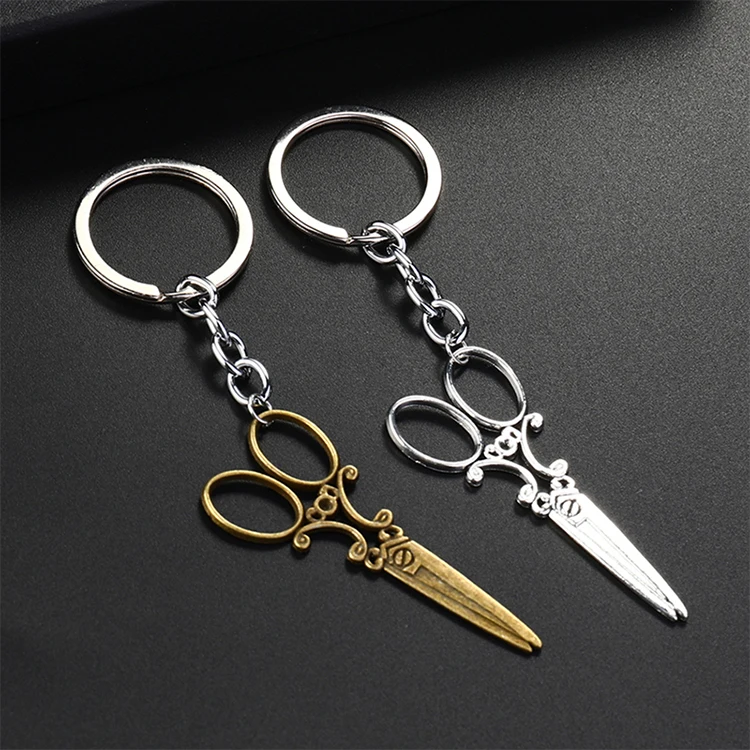 Creative Barber Scissor Key Chain Gadget Keychain folk crafts