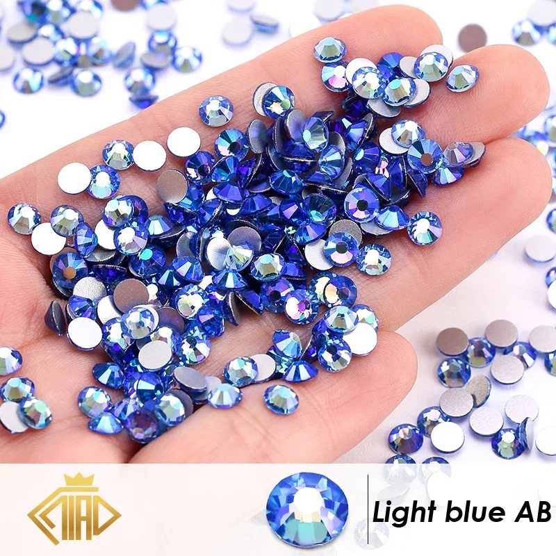 New wholesale AB color translucent non heat repair rhinestone clothing nail art process DIY crystal decoration rhinestone