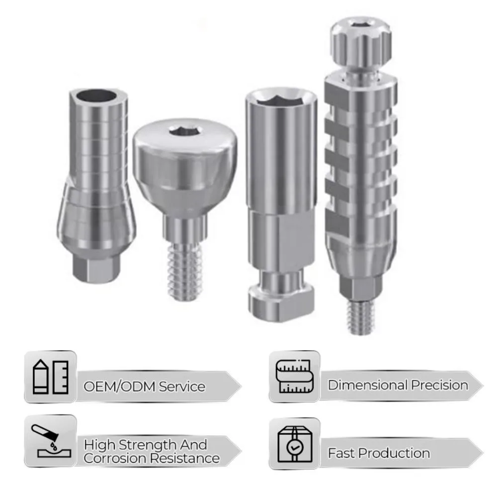 CNC совместимые с индивидуальным заказом осевые винты центральные Зубные имплантаты альтернативные позиционирующие обычные мини