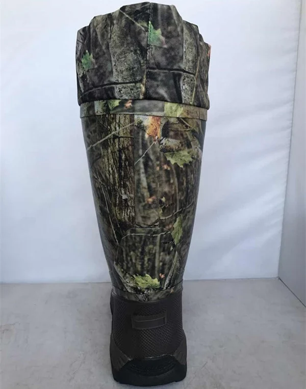 Rubber Camo Hunting Boots With Felt Socks