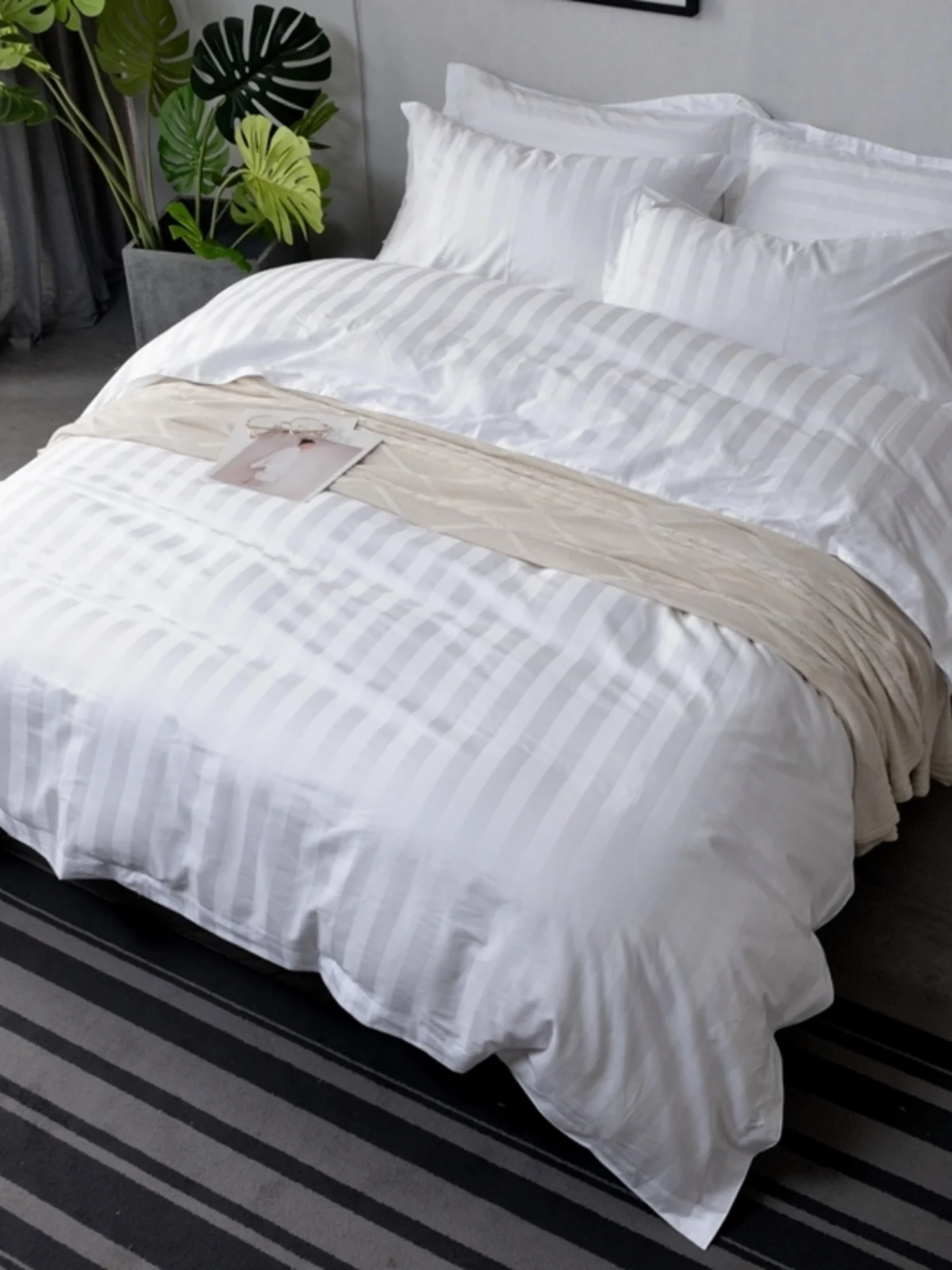 100% Cotton Queen Size Luxury Bed Linen Hotel Bedding Set