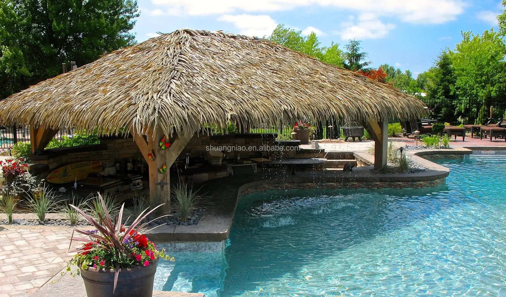 Оптовая продажа с завода, пляжный зонт с защитой от ультрафиолета, высококачественные Пальмовые Листья, крыша, искусственная солома