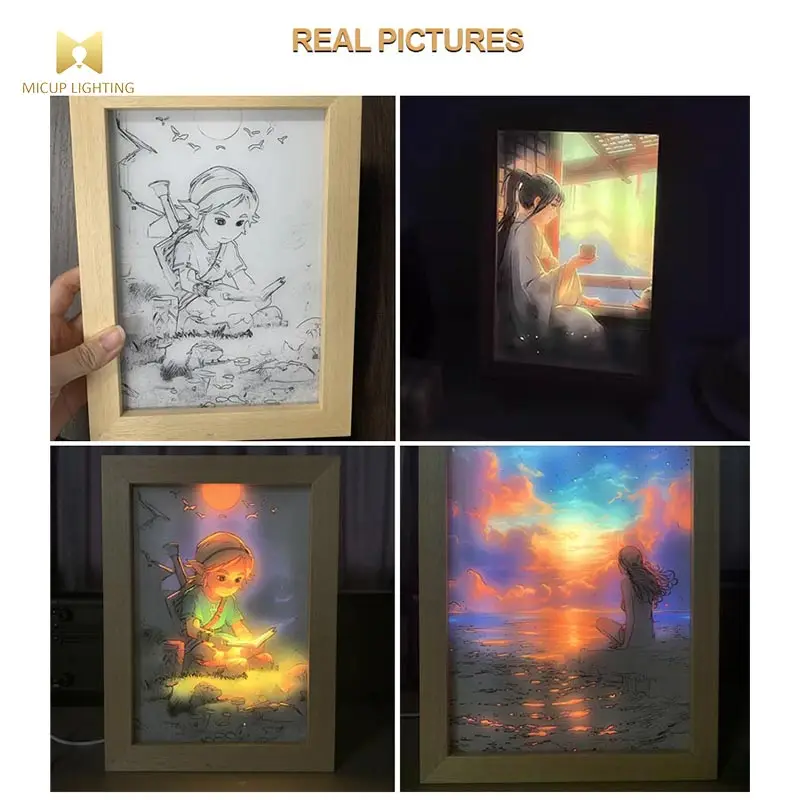 Custom 3d led night photo table lamp picture frame led night lights newmodern led table lamp