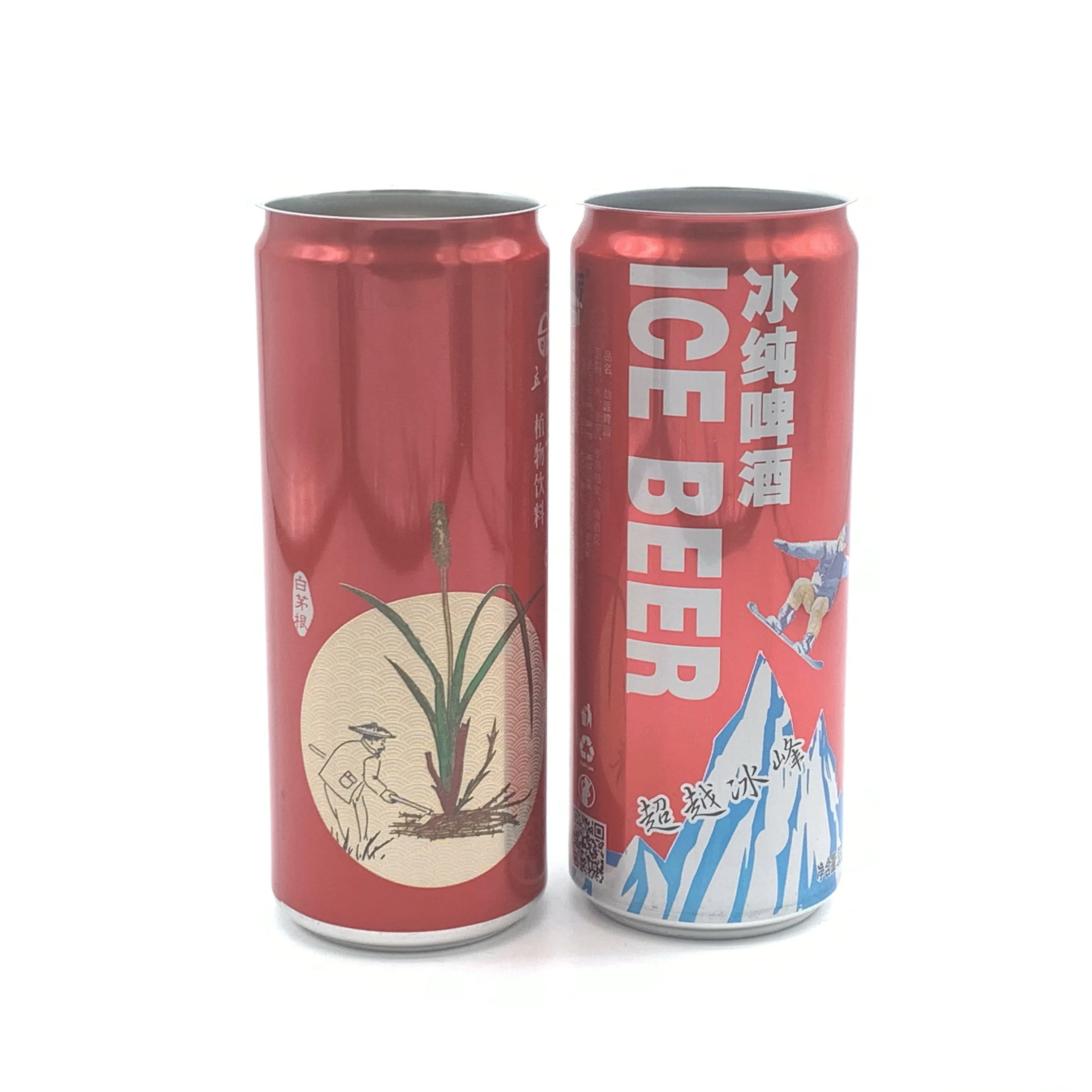 Make 330ml 355ml 500ml blank empty printed recycling aluminum tin cans for beer beverage private label juice drinks packaging