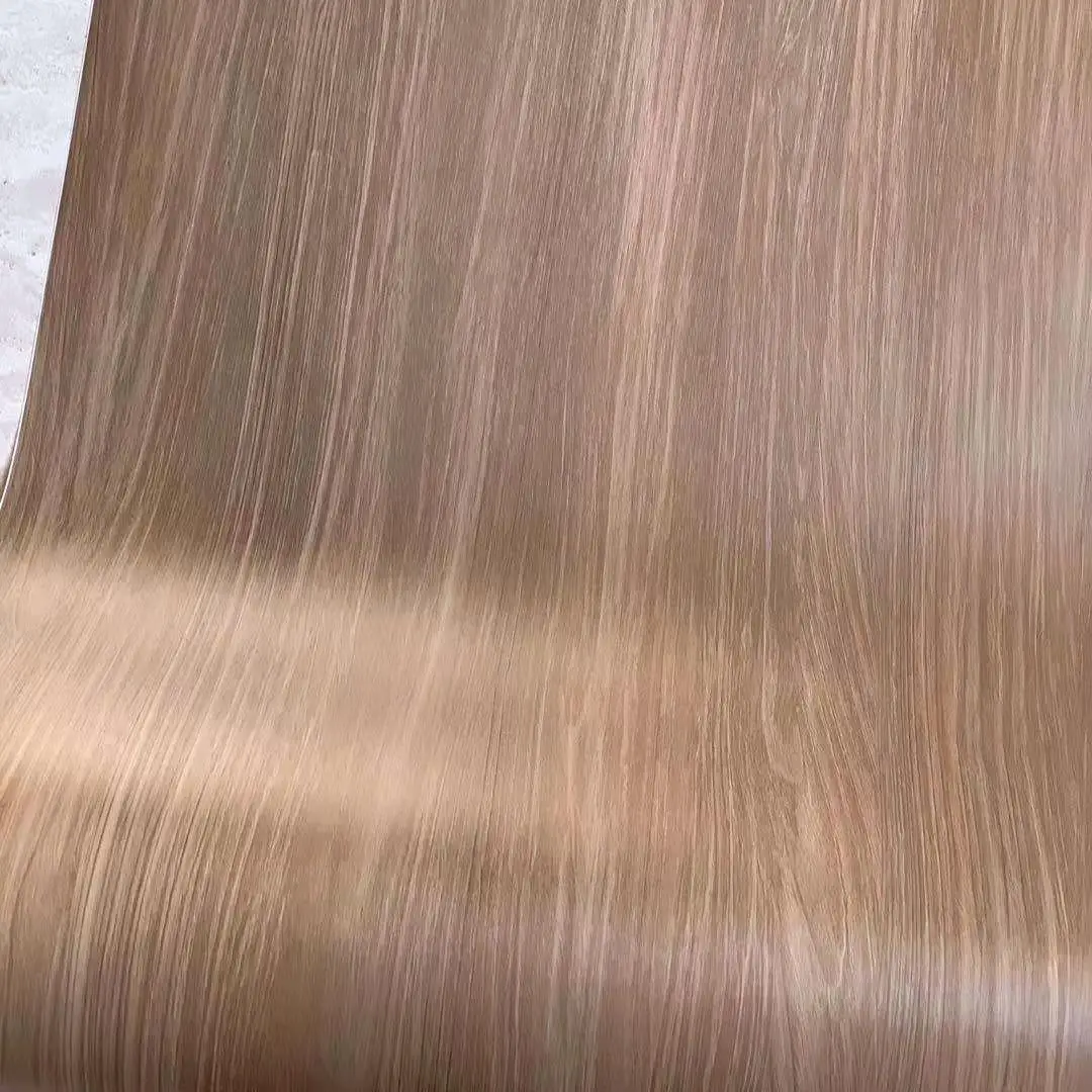 Embossing process high gloss of PVC heat shrinkable film for mdf