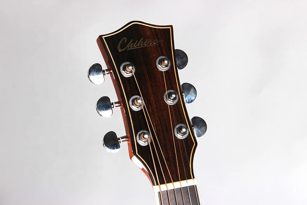 CH-1800S-41  41 Inch Chinese Music Cutaway Chihiro Acoustic Solid Wood Guitar