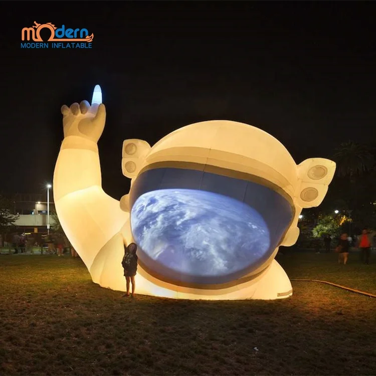 Outdoor giant inflatable astronaut spaceship rocket ship UFO balloon for stage decoration