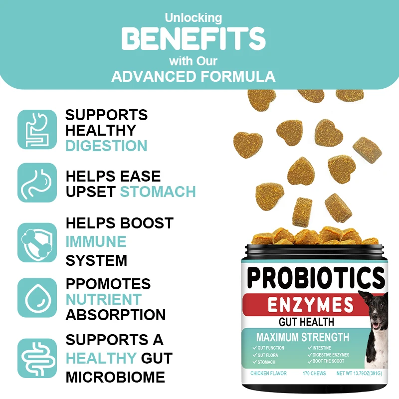 OEM Pet Probiotic Digestive Care Animal Medicine Skin Health Promoting Probiotic chews for Dogs