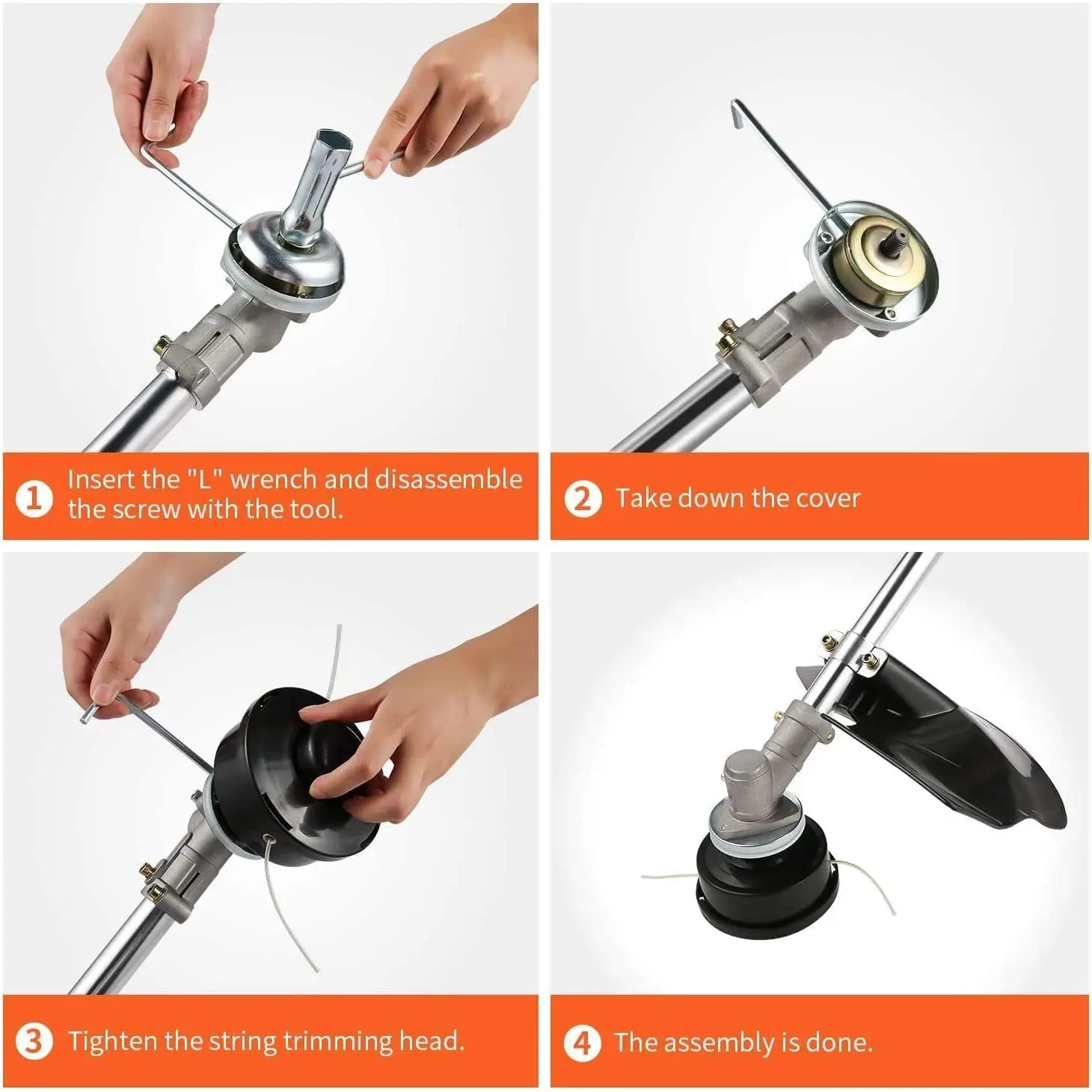 Kangton  EPA 42.7cc  Gas 2 Cycle 2-in-1 Brush Cutter and String Trimmer Weed Eater