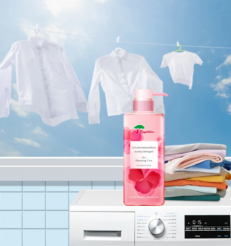 Concentrated Strong Fragrance Rose Perfume Laundry liquid detergent for cloth washing 650 g /bottle