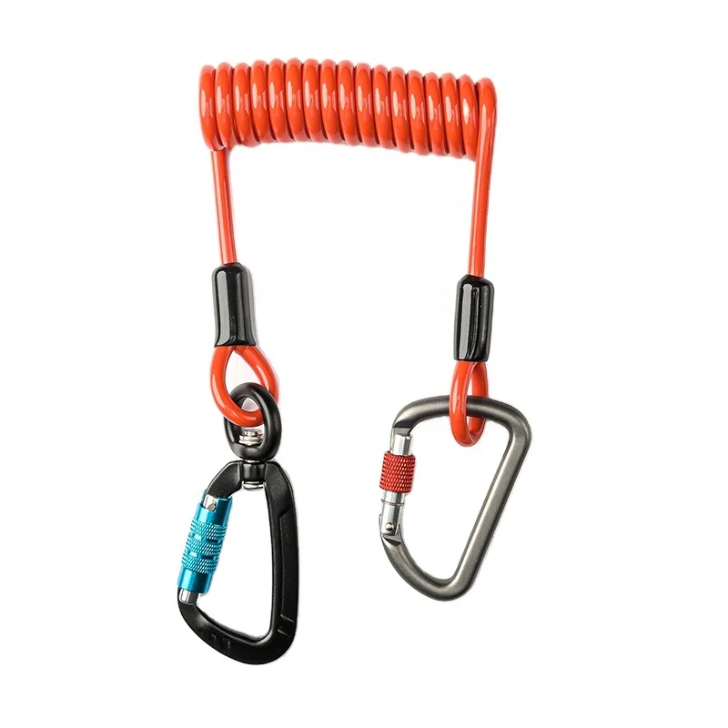 ferrule crimping tool proto safety elastic holder wire coil lanyard Tool Lanyard With Marine Grade Carabiner