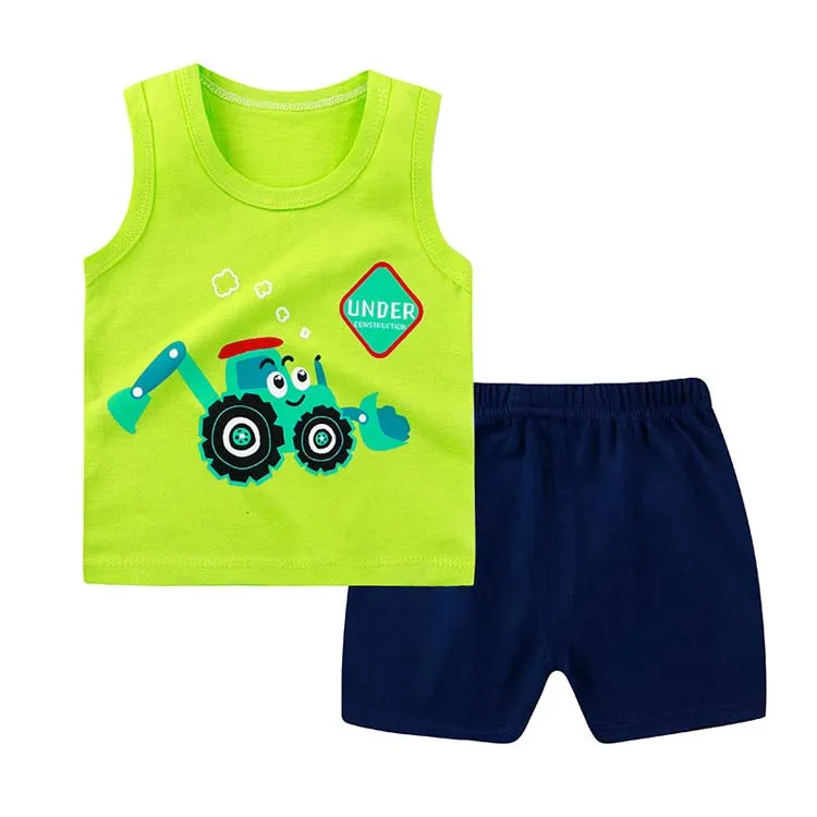 high quality summer cotton kids clothing newborn infant boutique baby boy girl clothes sets