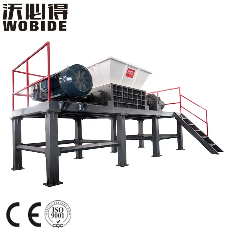 ISO9001 Certified Universal Recycling Double Shaft Waste Tyre Shredder