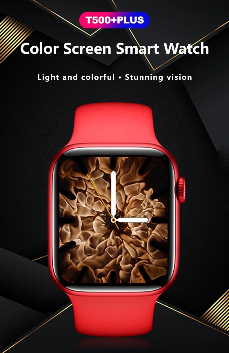 
T500 Plus Series 6 Smartwatch 1.78 Inch Full Screen BT Call Message Push 2021 T500 Plus Smart Watch for Android IOS Phone 