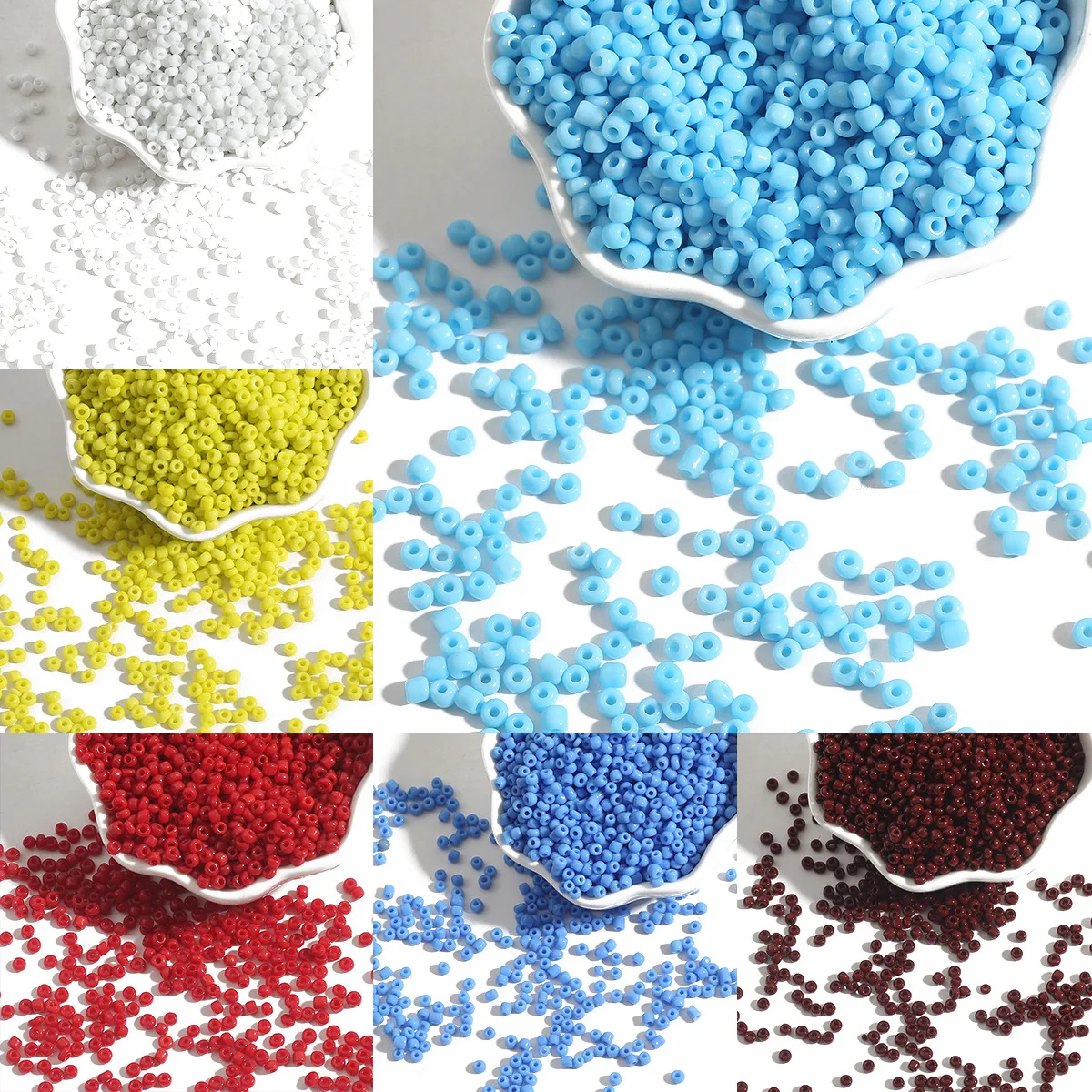 Wholesale of solid glass rice bead bracelet necklace accessories materials manufacturers