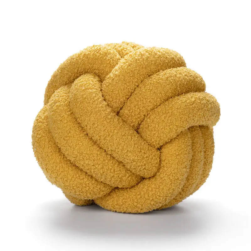 Hot selling Chinese made home decoration special pillow with cute shape and knotting