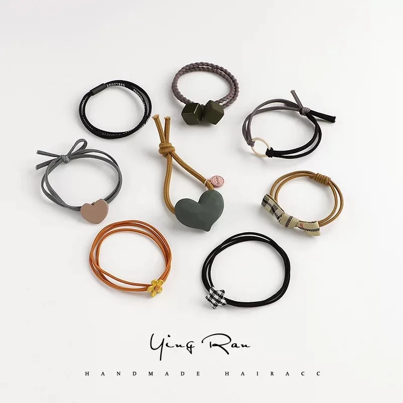 Quality Guaranteed 8pcs in bag Korean Cute Hair Ropes Rubber Elastic Band  Hair Ties Gift Set For Kids or Women hair accessories