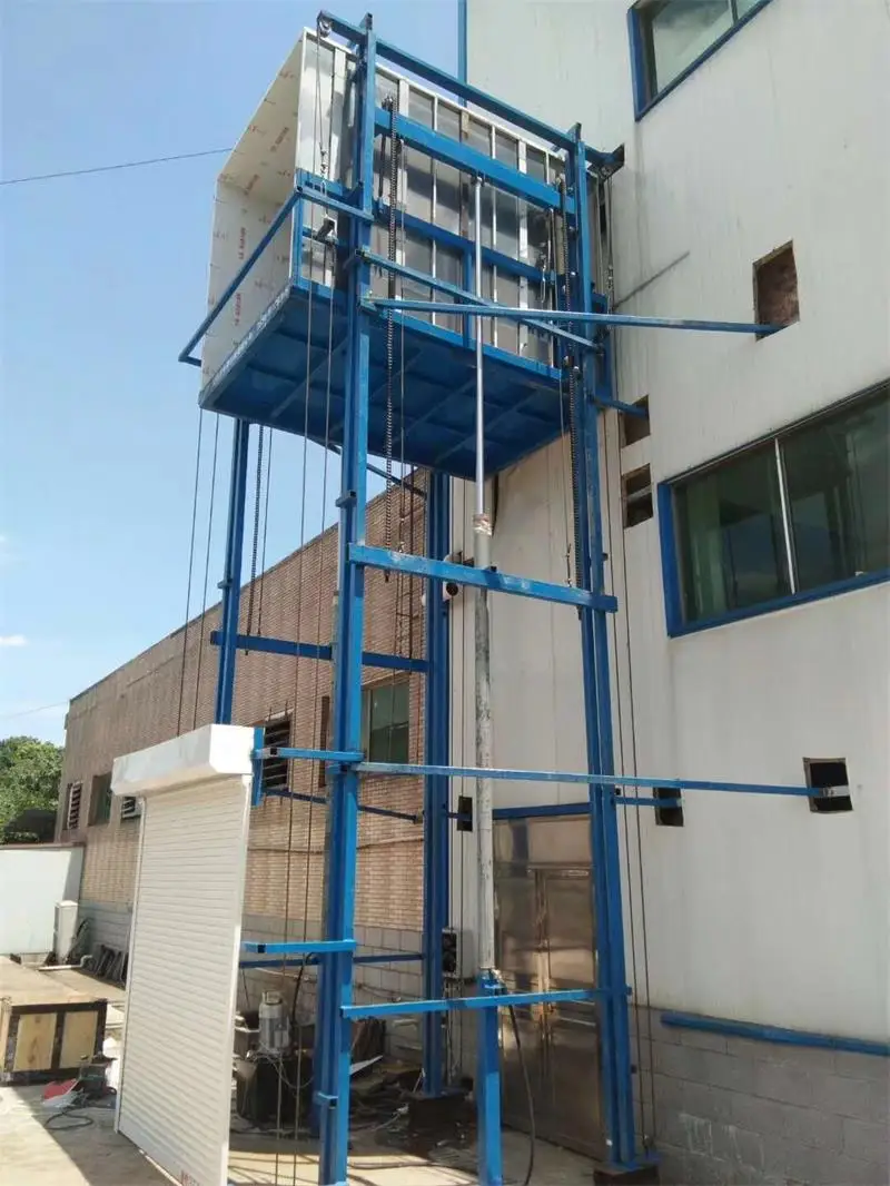 Shop Chain 4 Ton Hydraulic Material 5 Ton 4 Post Car Lift Hydraulic Warehouse Electric Elevator Cargo Lift