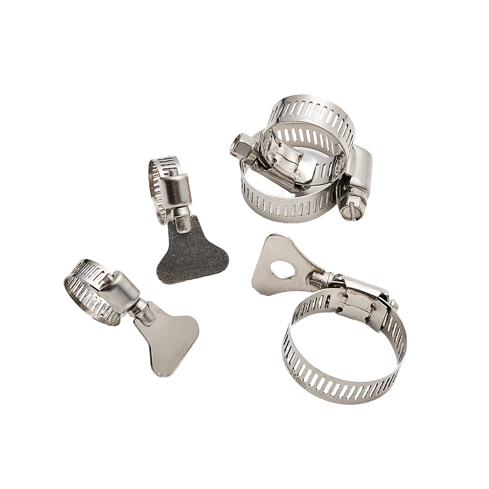 Good Price butterfly screw Galvanized steel American Type Hose Clamp For Pipe