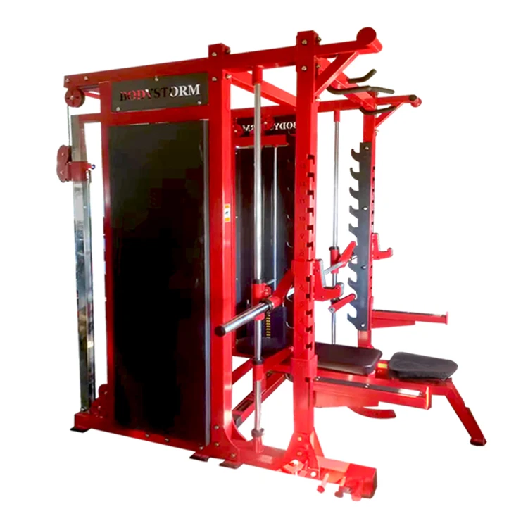 2022 Commercial Gym Equipment Multi-Functional Smith Functional Trainer Squat Rack One-of-a-Kind 3 Station Fitness Benches Racks