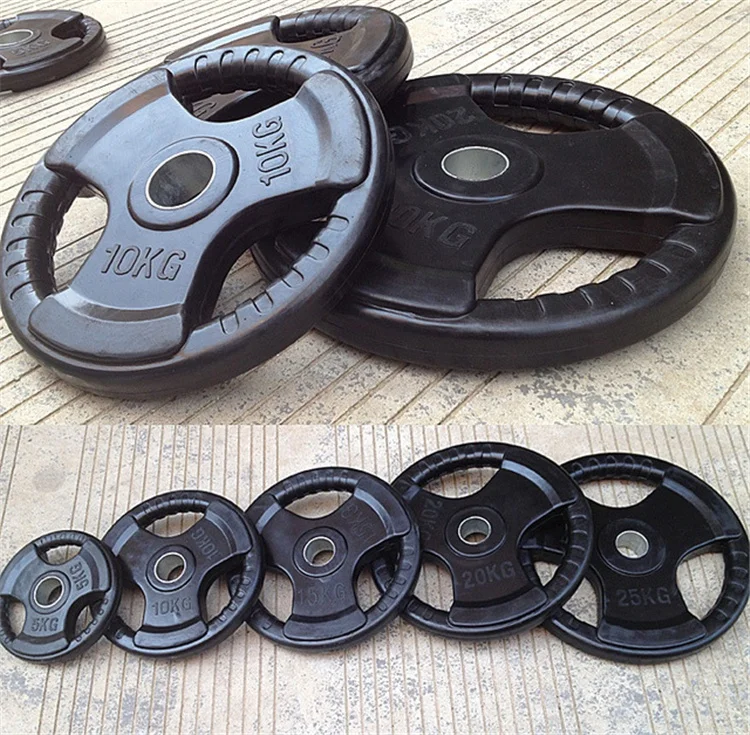 Factory Direct Three-hole Hand-held Gym Barbell Weight Plate