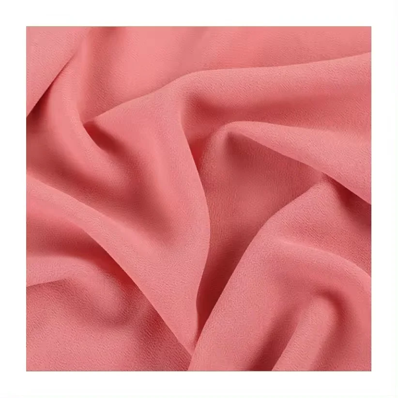 75D Pearl Point Chiffon Woven Dyed Custom Printed Color Pattern Soft Cool Dress Fabrics with Feature for Textiles