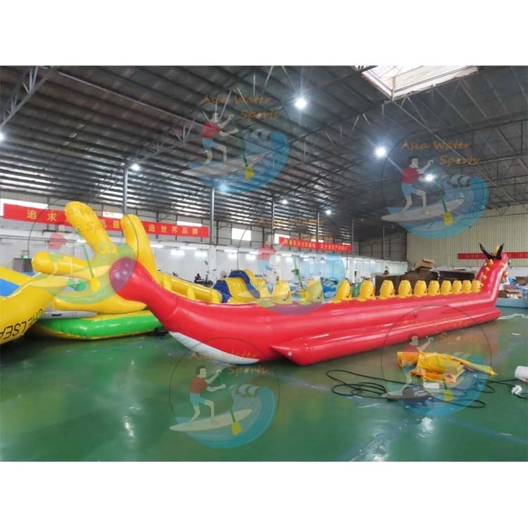 China Factory Direct Inflatable Dragon Boat , Water Sports Inflatable dragon Boat For Jet Ski