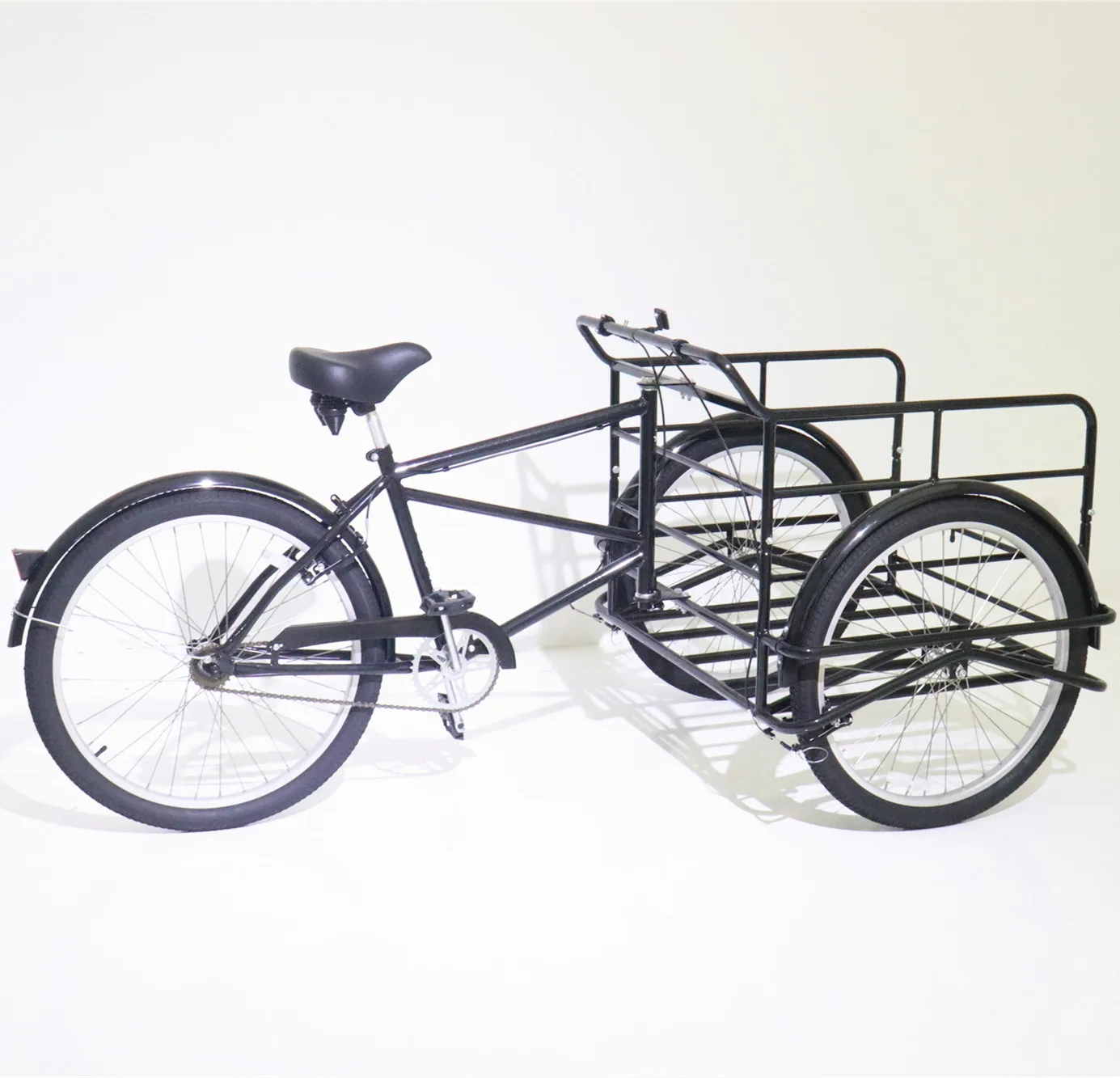 3 wheel bike reverse tricycle front loading cargo bicycle 26 inch strong steel frame for cargo use