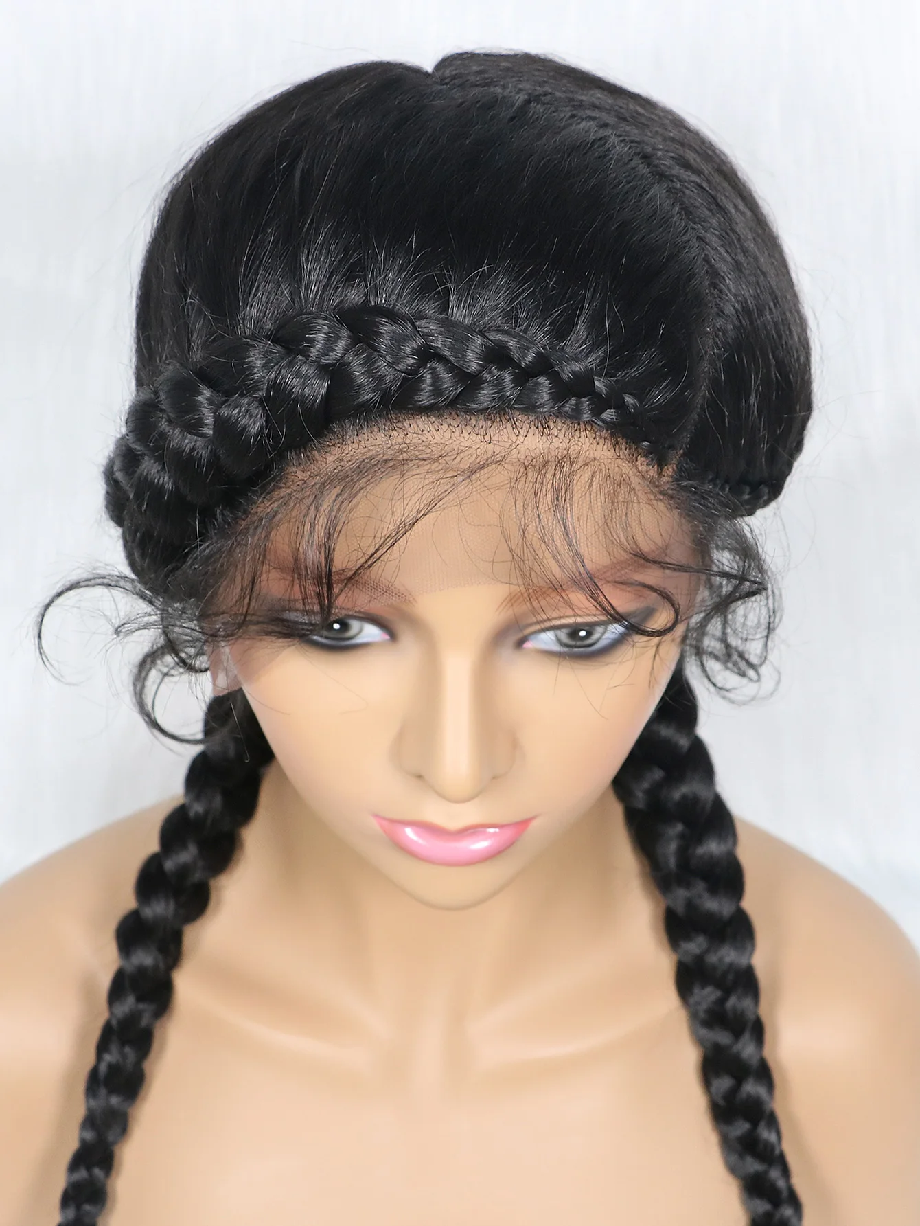 dropshipping heat resistant synthetic long braided laces wigs vendors braid rope wigs wigs synthetic hair