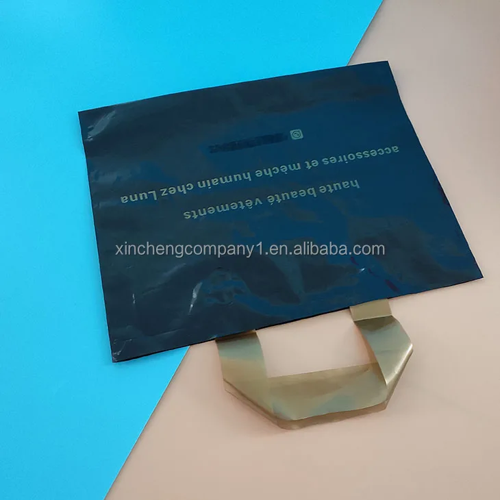 Wholesale Custom Plastic Bags With Logo Recyclable Handle Groceries Business Promotion Shopping Bags