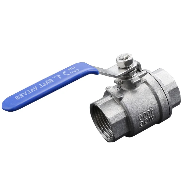 2 Way 316 304 Stainless Steel Two-piece Ball Valves High Platform Internal Thread NPT Full Bore Ball Valve 2000 Psi