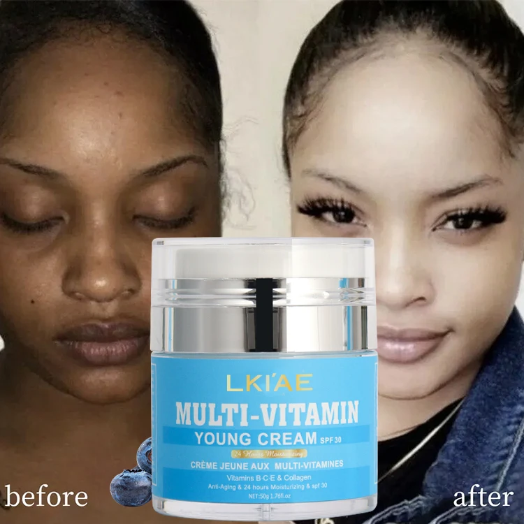 Black Skin Alike Multi-Vitamin Young Natural Organic African Vitamin C&E Whitening Skin Lightening Cream For Women
