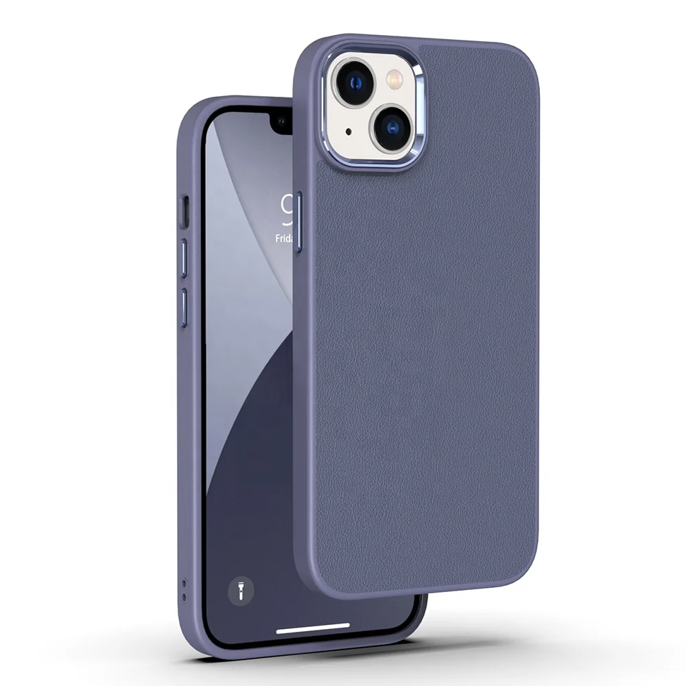Elegant Luxury Leather Shockproof Metal Microfiber Cloth Silicone Phone Case For iPhone 14 Plus 13 Pro Max 12 Mini 11 Xr Xs 7 8