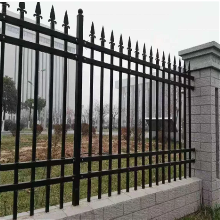 Easy Assembly  Powder Coated Black  Wrought Iron Garden Fence Gate for House Privacy