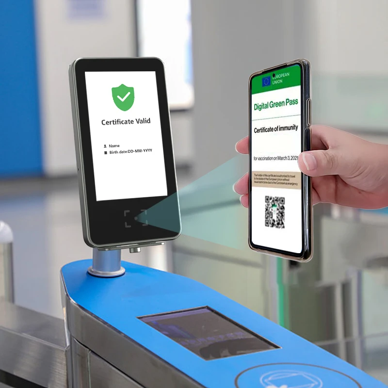 wifi portable wireless European Green pass qr reader machine for vaccination sanitary Certificate Scanner