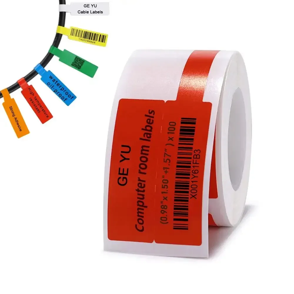 Premium Wire Labels Waterproof Self-Adhesive Cable Labels Tags Support Handwriting for Cable Wire Management