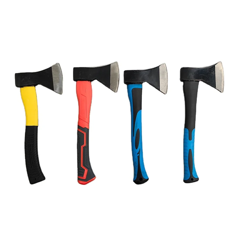 Household tree-cutting axe, fire-fighting and outdoor mountain axe with fiberglass handle