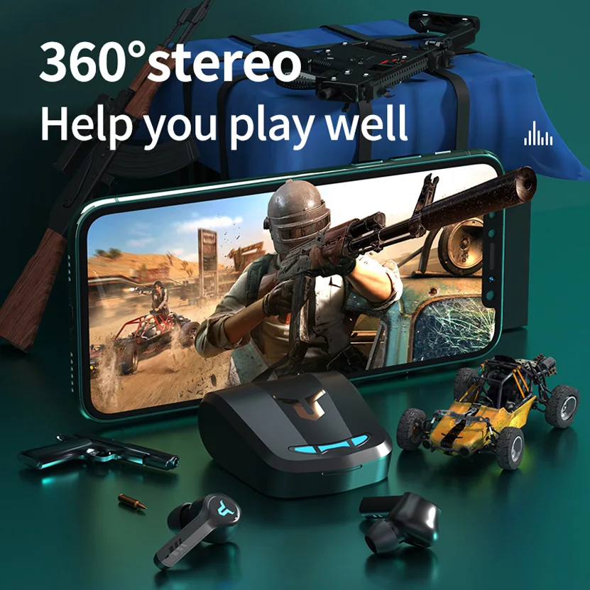 Original Factory GM8 TWS Gaming Earphone Wireless Bluetooth Headphones Noise Reduction Earbuds Waterproof Sport Headset